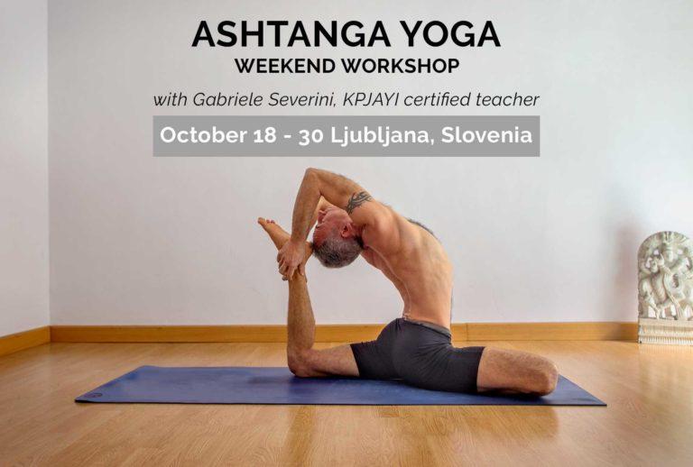 Read more about the article Ashtanga yoga weekend with Gabriele Severini, certified by Sri K. Pattabhi Jois, Ashtanga Yoga Institute, 3rd series.